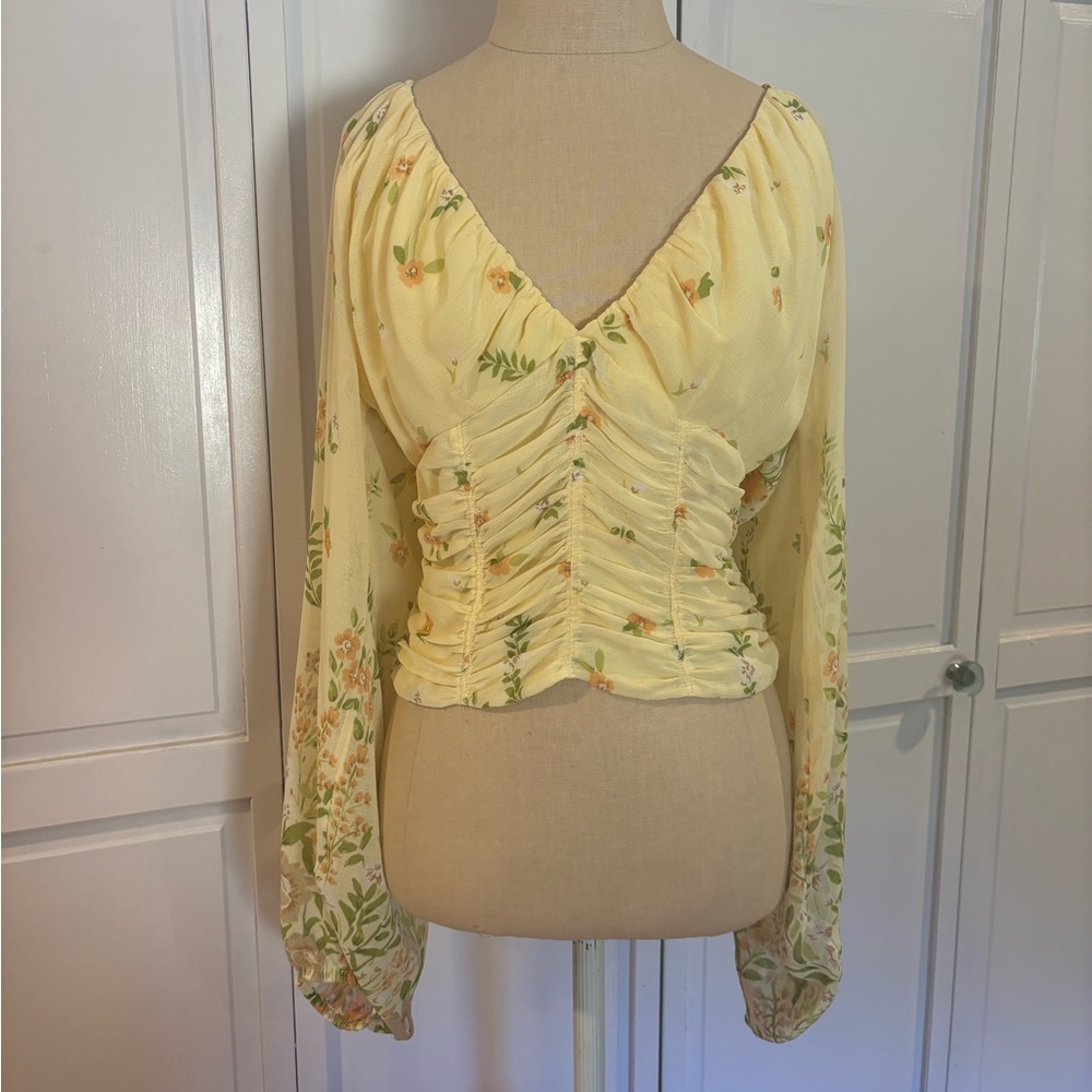 Free People Floral Blouse